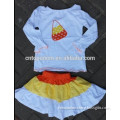 halloween candy corn top and skirt set halloween boutique outfits Wholesale children fall boutique outfits